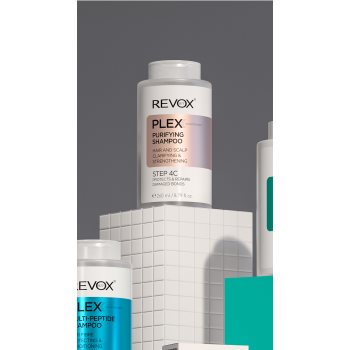 Revox B77 PLEX Purifying Shampoo. Step 4C sampon pentru curatare pentru întărirea părului deteriorat - imagine 3